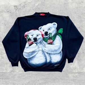 Coca Cola Polar Bears Vtg 1994 Crewneck Sweatshirt Men’s (L fits little smaller)